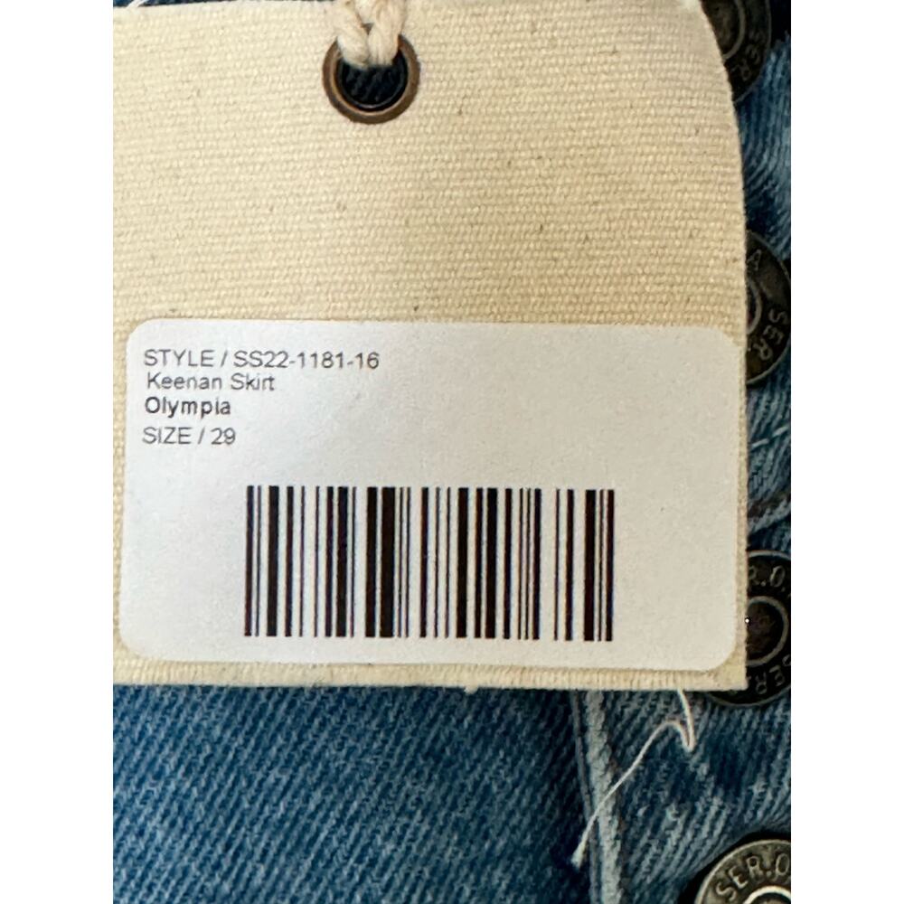 SER.O.YA Button Fly Denim Mini Skirt Size 29 New - Picture 7 of 7